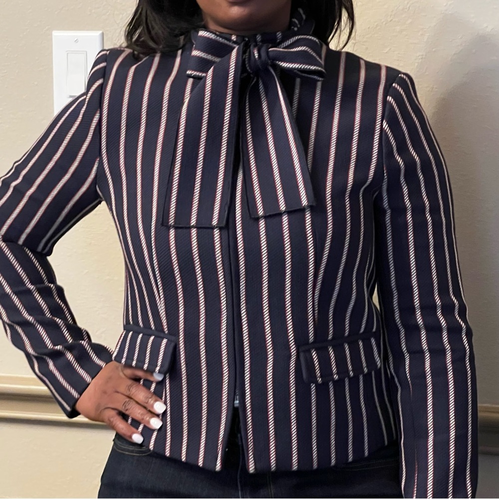 Banana Republic striped jacket with detachable bow (brand new with tags)